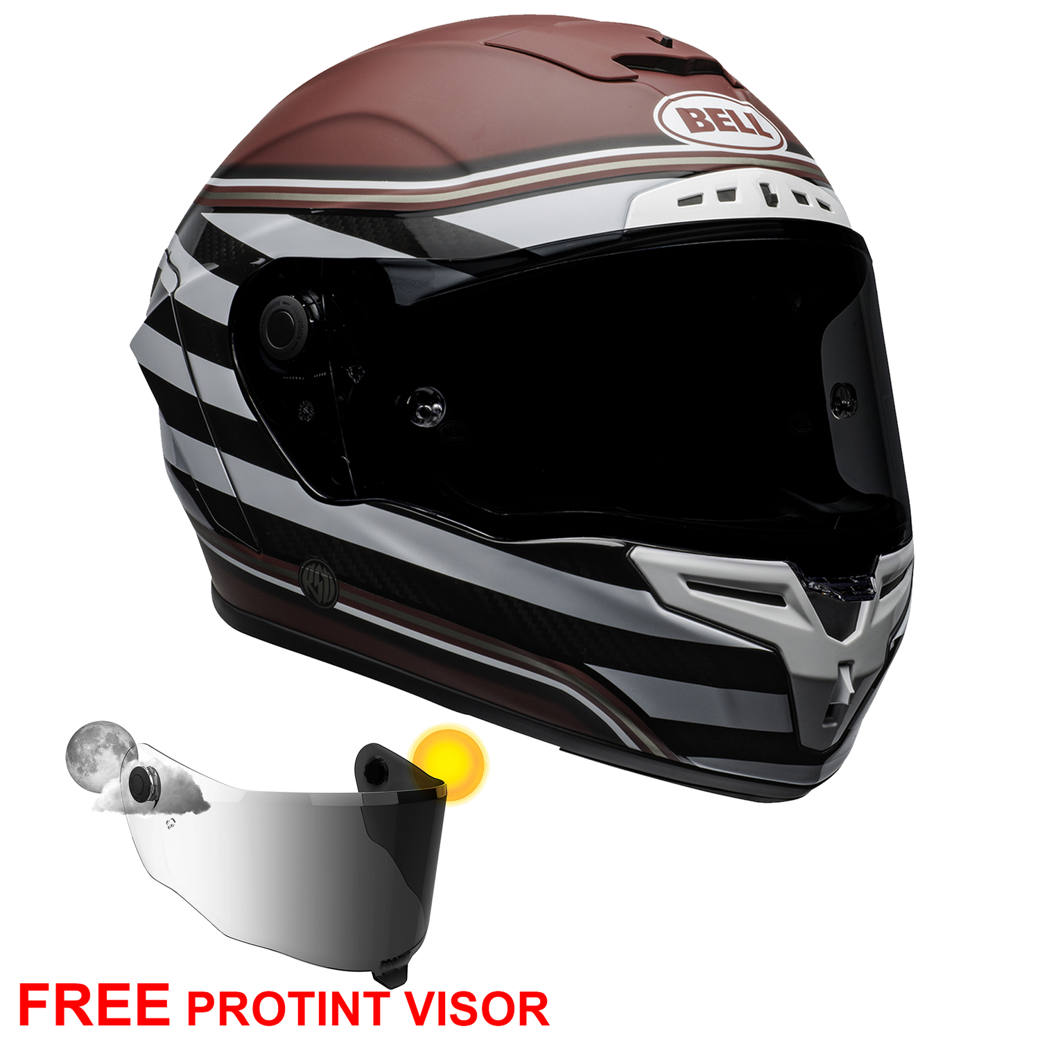 bell carbon race star rsd chief full face helmet Bell Race Star Flex DLX RSD The Zone Motorcycle Helmet Protint Visor – Gear Change Online