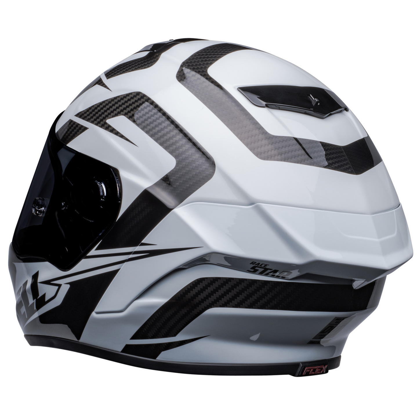 Bell Race Star Flex DLX - Labyrinth Gloss White/Black - Protint Visor