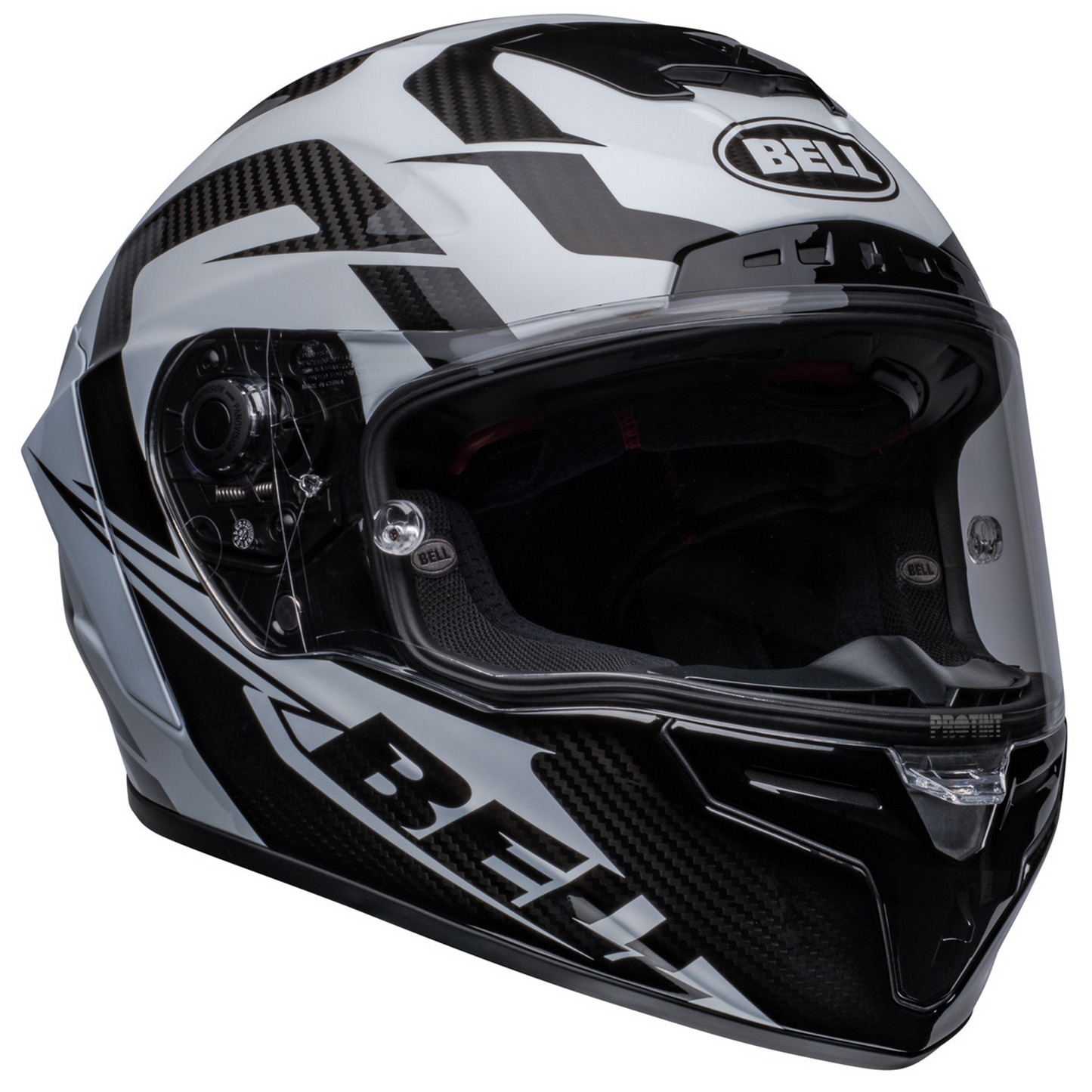 Bell Race Star Flex DLX - Labyrinth Gloss White/Black - Protint Visor