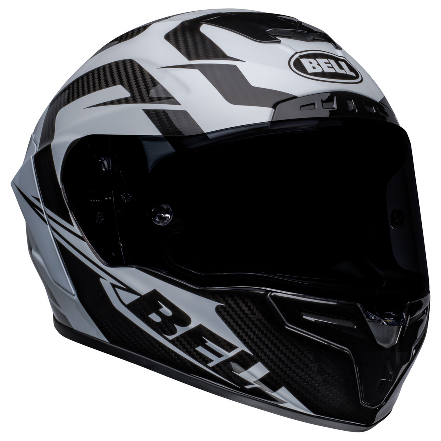 Bell Race Star Flex DLX - Labyrinth Gloss White/Black - Protint Visor