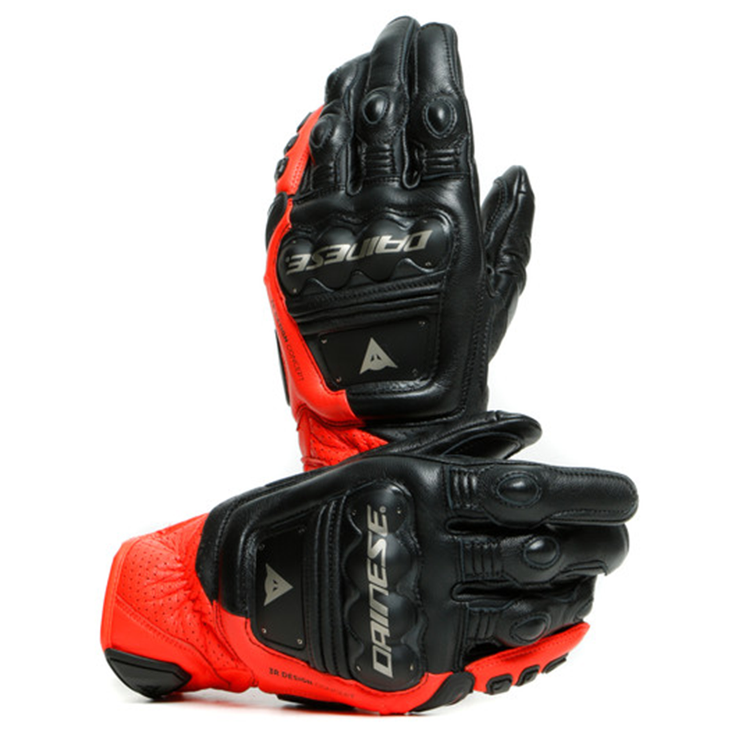 Dainese 4-Stroke 2 Gloves - Black/Flo Red