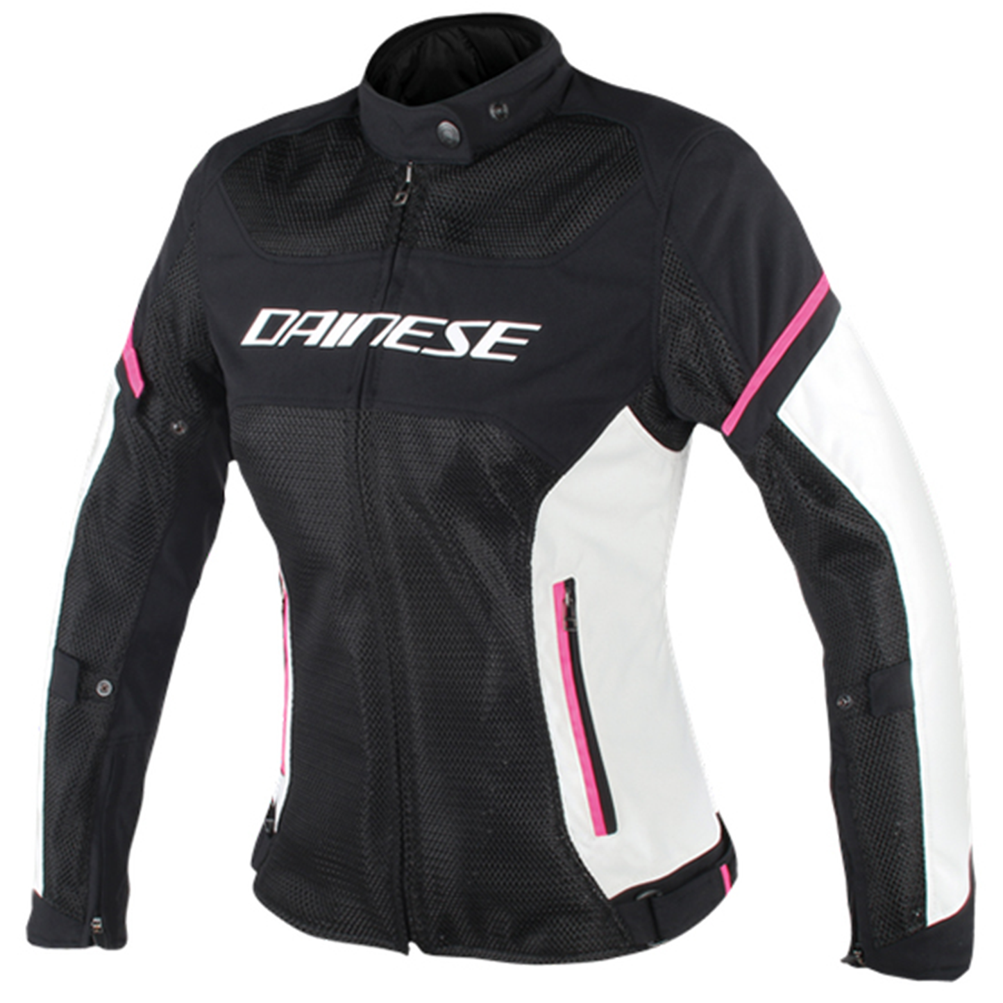 Dainese Air Frame D1 Lady Tex Jacket - Black/Vaporous Grey/Fuxia (U56)