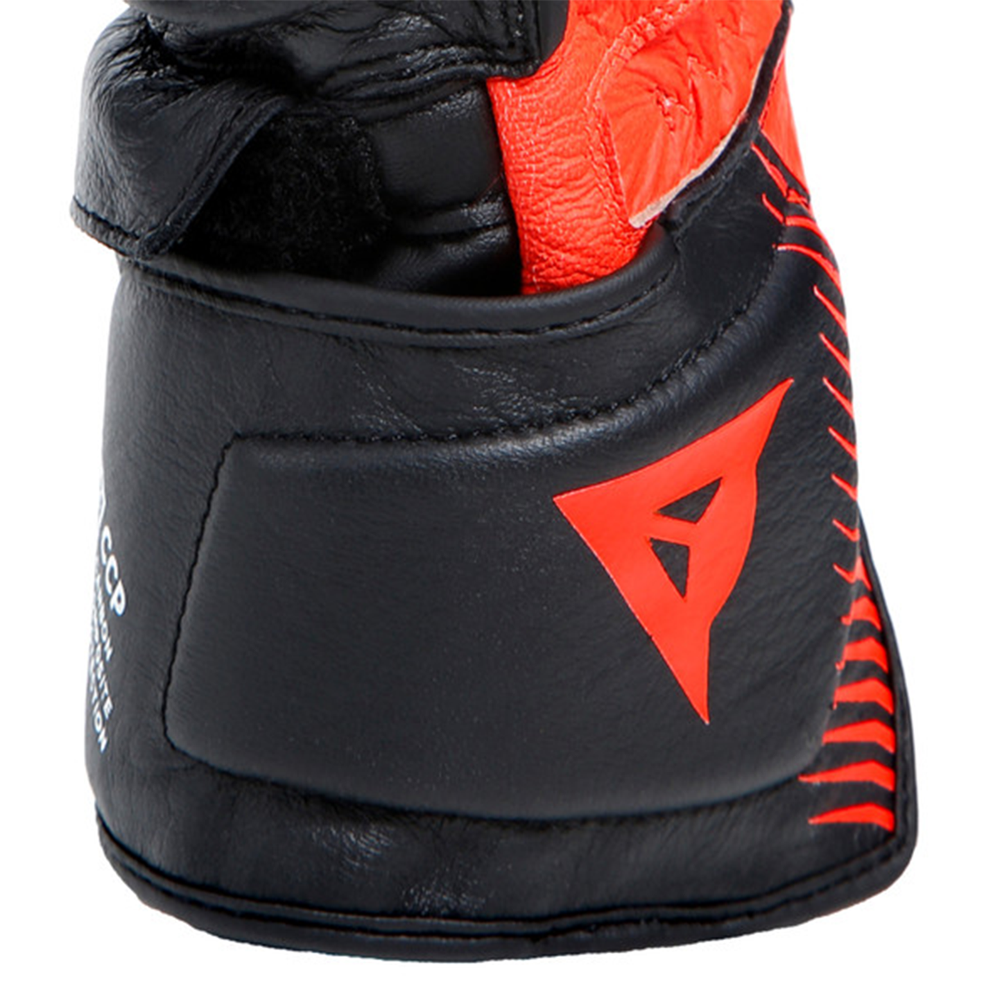 Dainese Carbon 4 Long Leather Gloves - Black/Flo Red/White (W12)