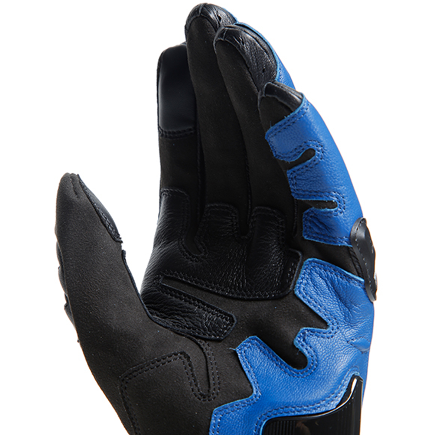 Dainese Carbon 4 Short Leather Gloves - Racing Blue/Black/Flo Yellow