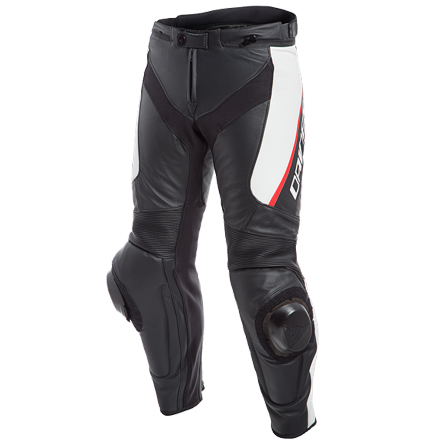 Dainese Delta 3 Leather Pants - Black/White/Red