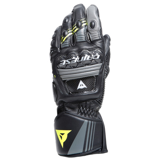 Dainese Druid 4 Leather - Black/Charcoal Grey/Flo Yellow