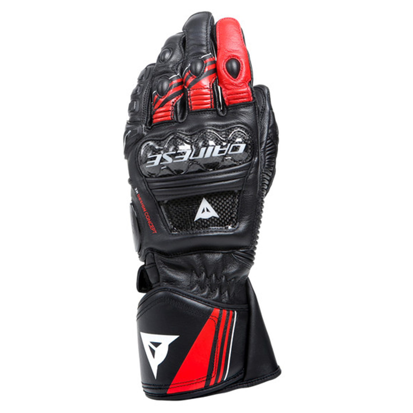 Dainese Druid 4 Leather - Black/Lava Red/White