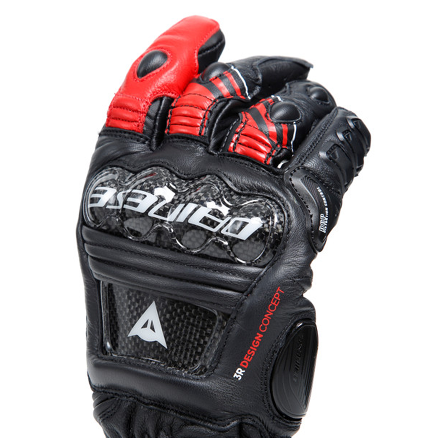 Dainese Druid 4 Leather - Black/Lava Red/White