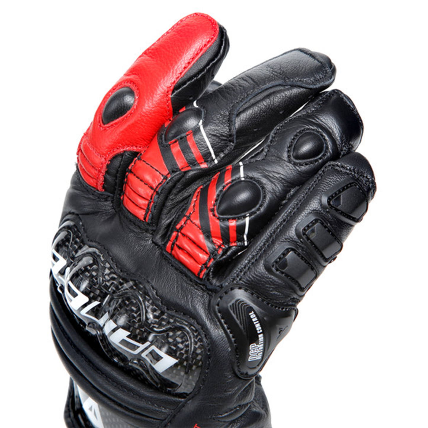 Dainese Druid 4 Leather - Black/Lava Red/White