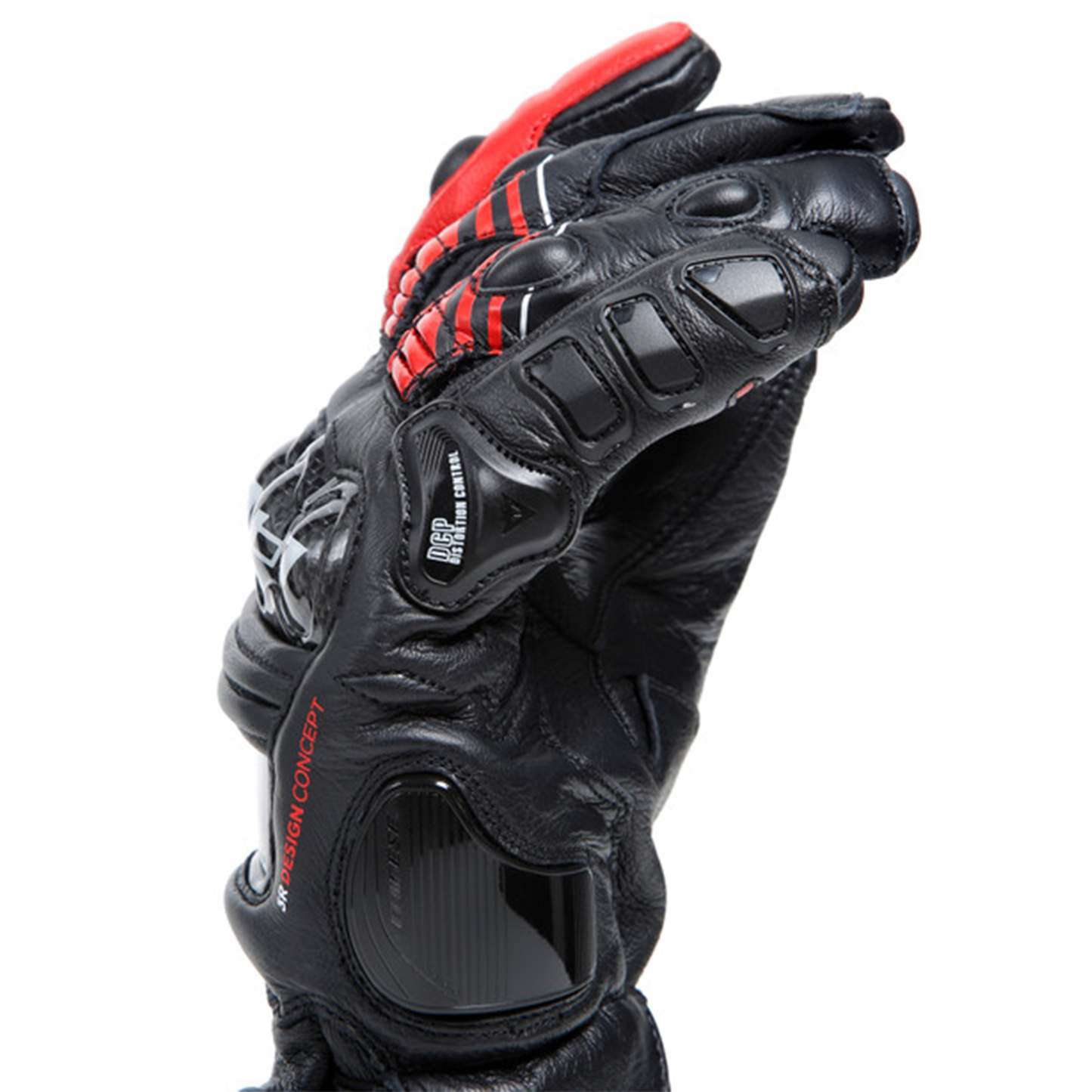 Dainese Druid 4 Leather - Black/Lava Red/White