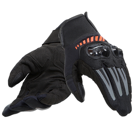 Dainese Mig 3 Air Tex Gloves - Black/Flo Red