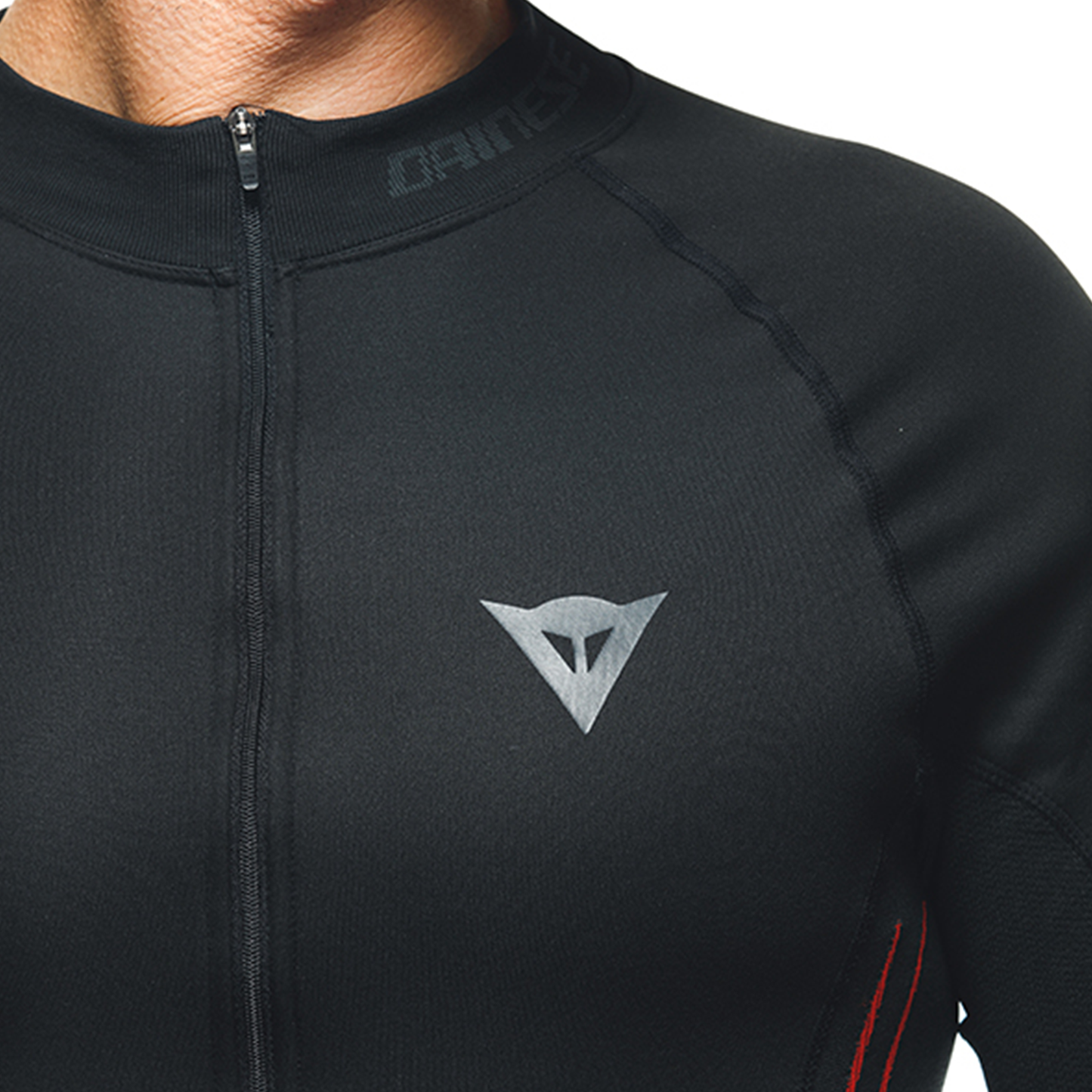 Dainese No Wind Thermo Long Sleeve - Black/Red (606)