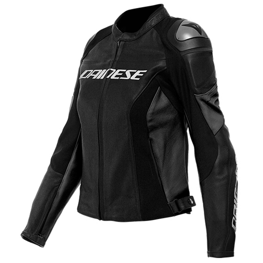 Dainese Racing 4 Lady Leather Perforated Jacket - Black (631)