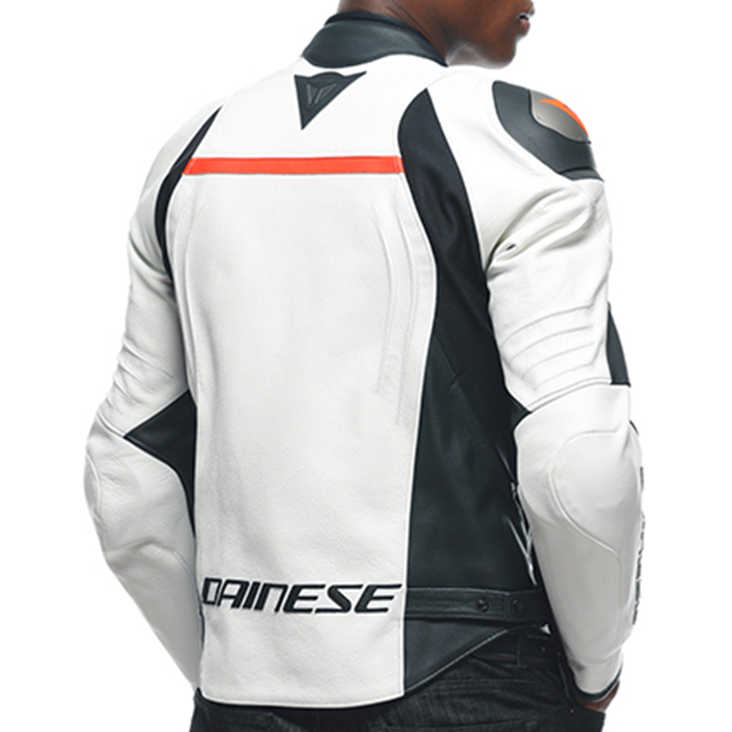 Dainese Racing 4 Leather Jacket - White/Black (601) – Gear Change Dainese Racing 4 Leather Jacket - White/Black (601) – Gear Change