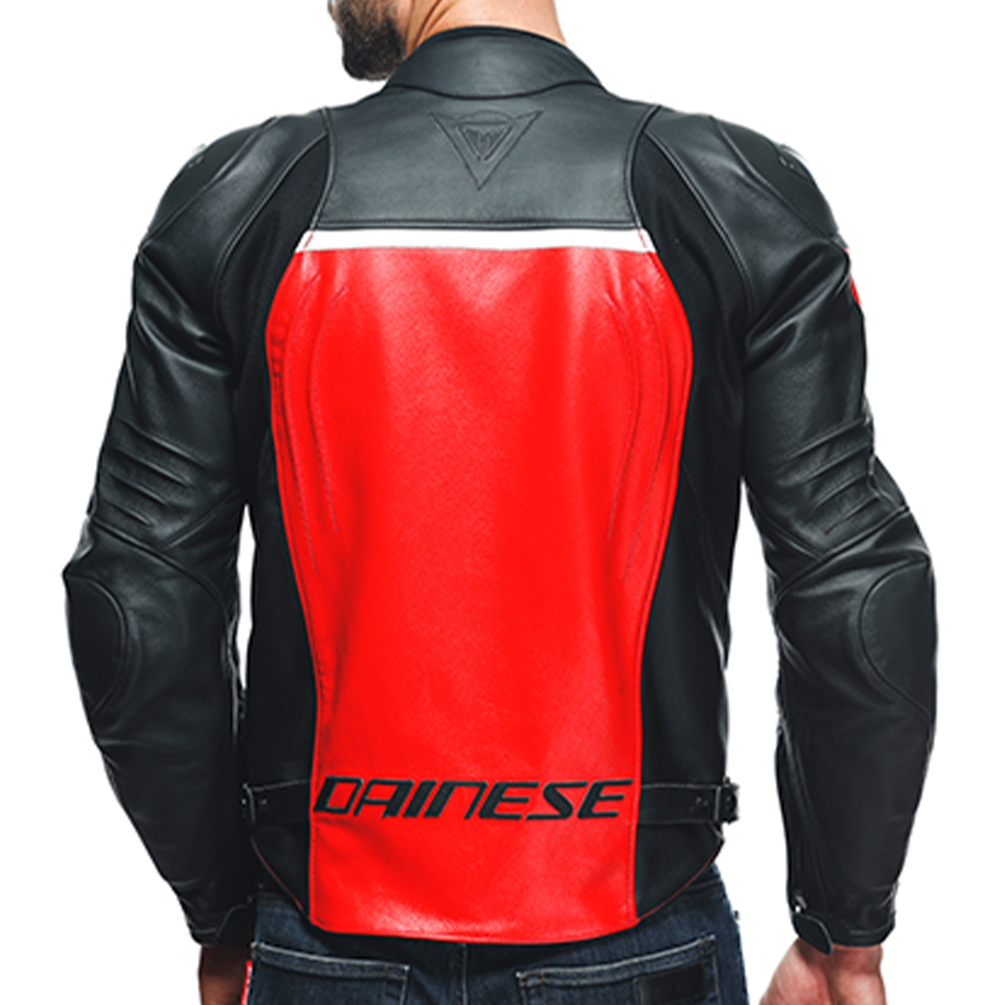 Dainese Racing 4 Leather Jacket - Lava Red/Black