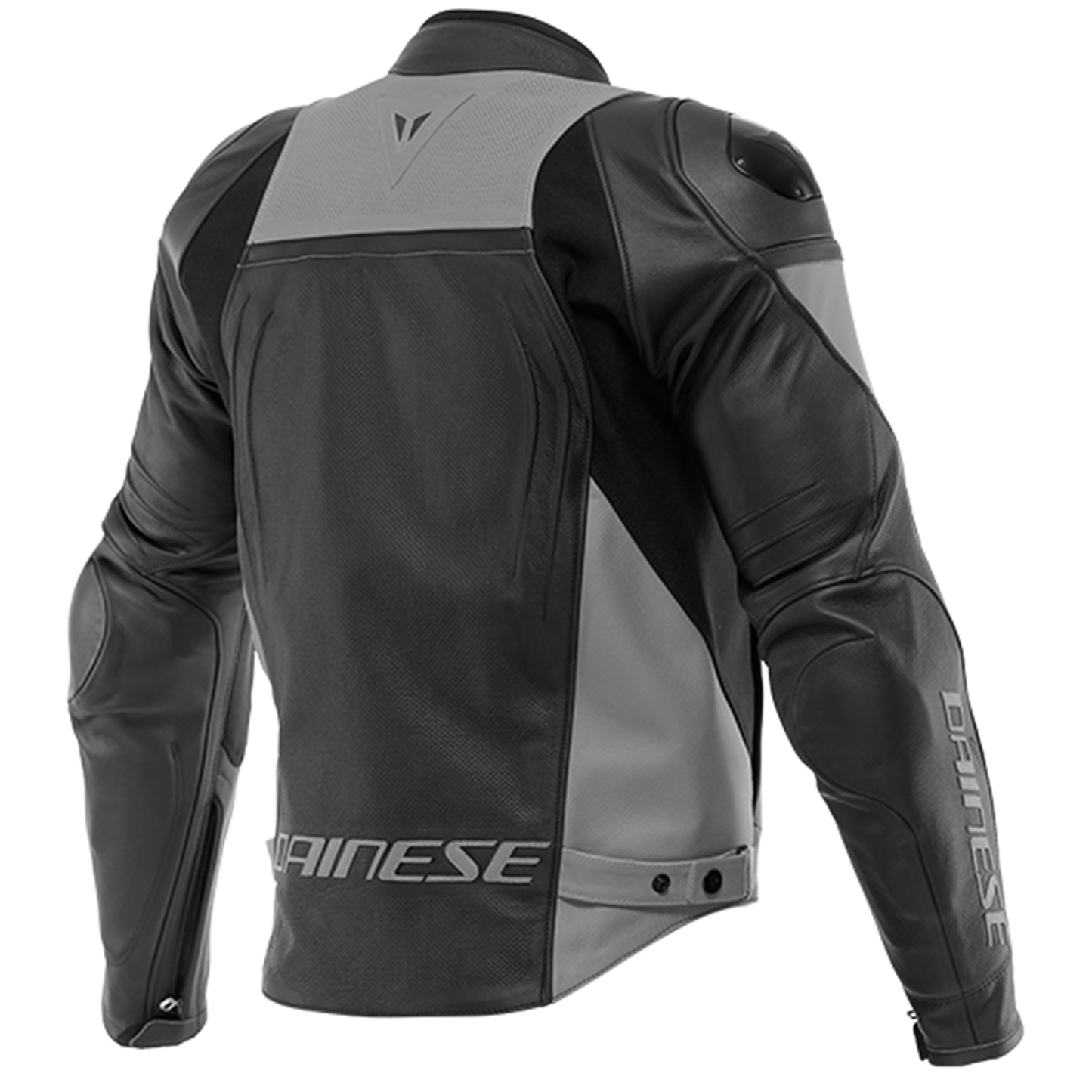 Dainese Racing 4 Leather Jacket Perforated - Black/Charcoal Grey