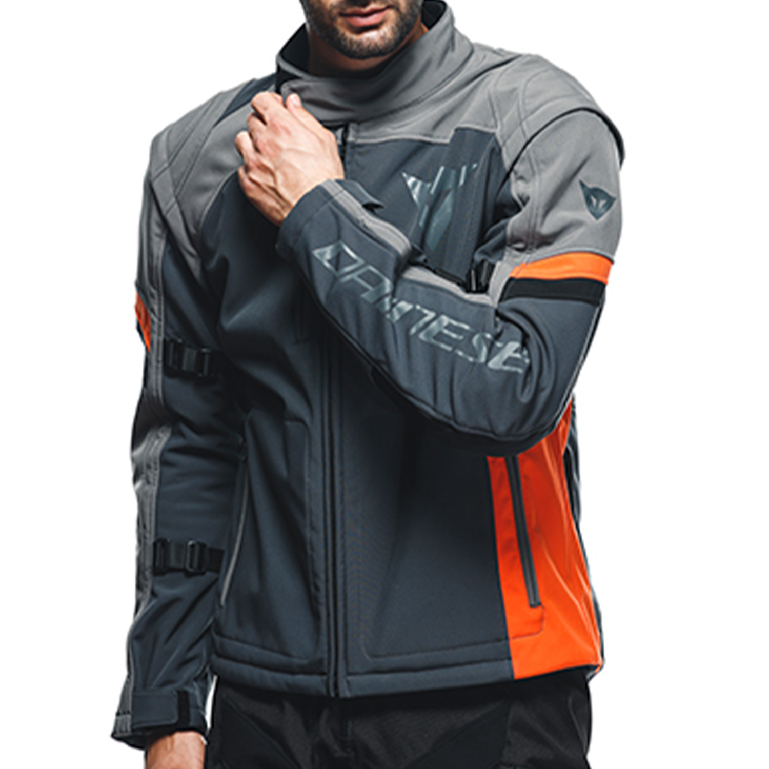 Dainese Ranch Tex Jacket Ebony/Charcoal Grey/ Flame Orange