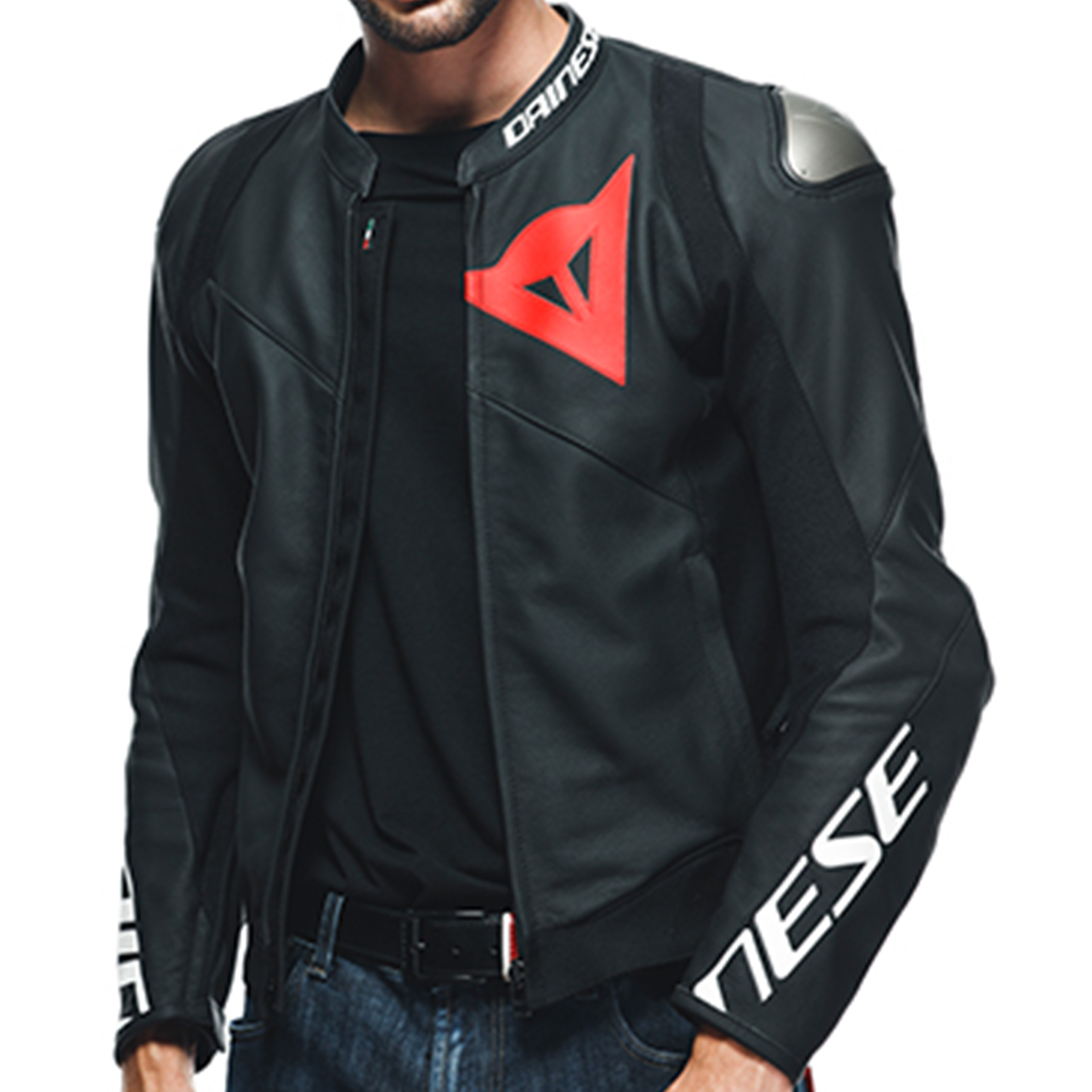 Dainese Sportiva Leather Jacket - Matt Black