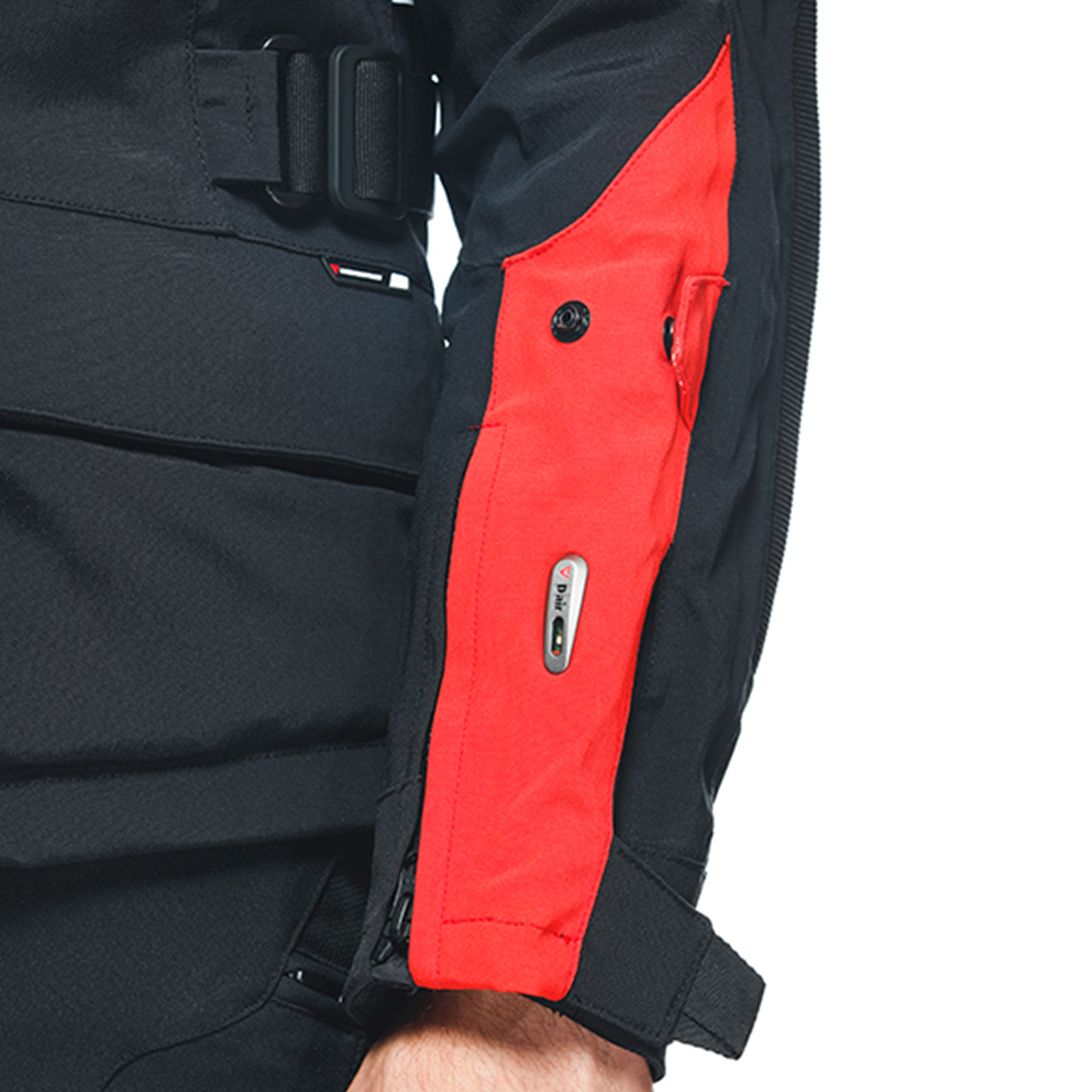 Dainese Stelvio D-Air DDRY Textile Jacket - Black/Lava Red