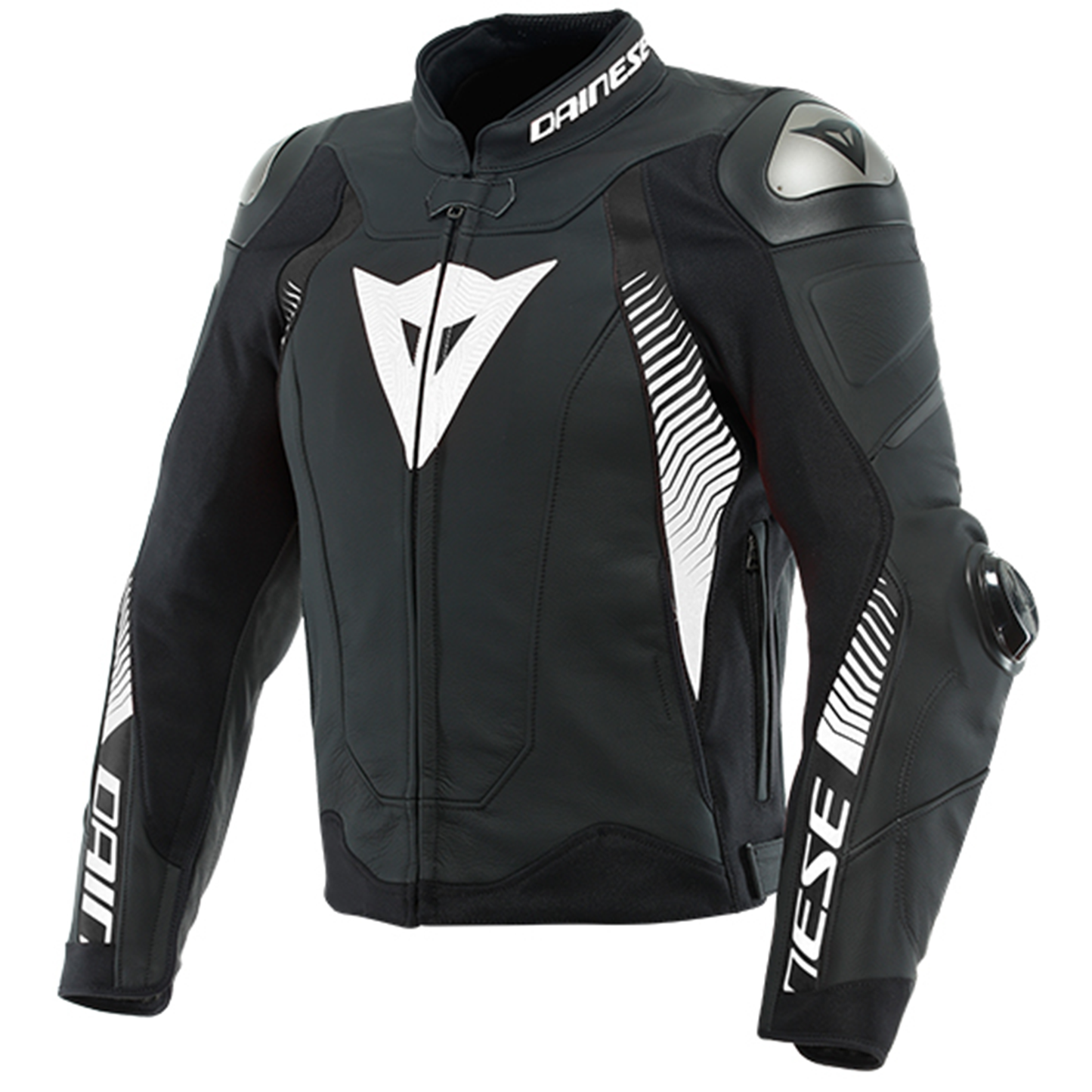 Dainese Super Speed 4 Leather Jacket - Matt Black/White (78A)