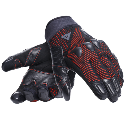 Dainese Unruly Ergo-Tec Gloves - Black/Flo Red (628)