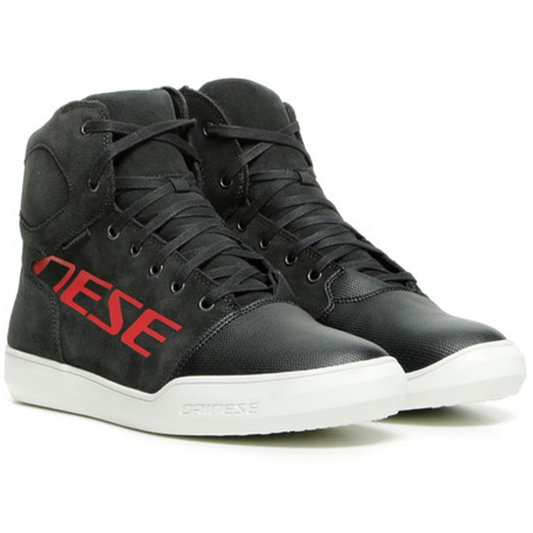 Dainese York D-WP Shoes - Dark Carbon/Red