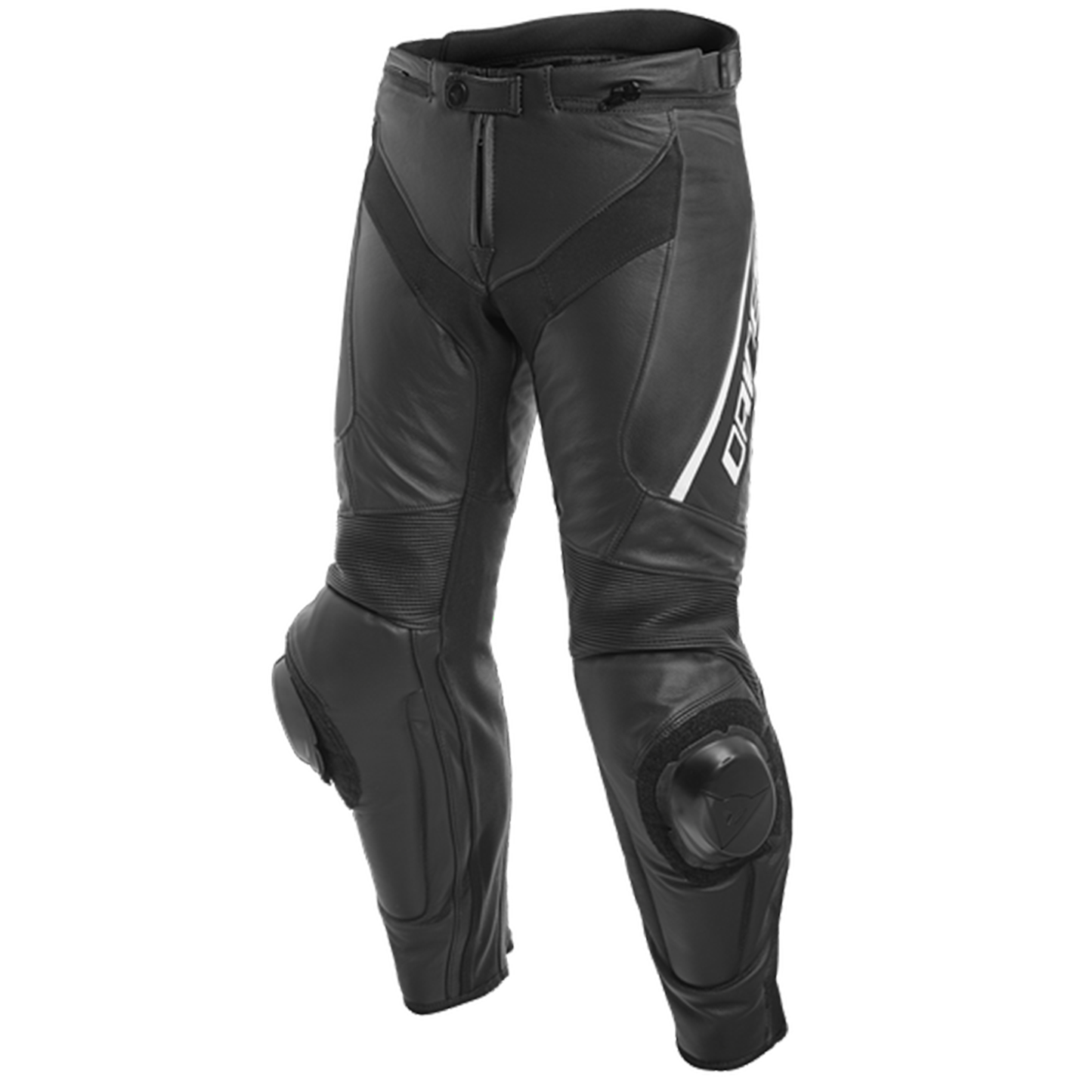 Dainese Delta 3 Leather Pants - Short Leg - Black/White