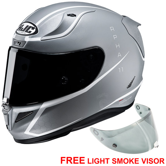 HJC RPHA 11 - Jarban White -  Includes Free Light Smoke Visor