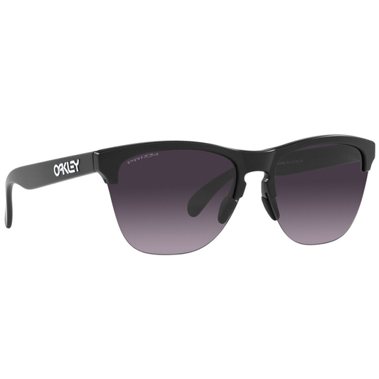 Oakley Frogskins Lite Sunglasses (Matte Black) Prizm Grey Gradient Lens