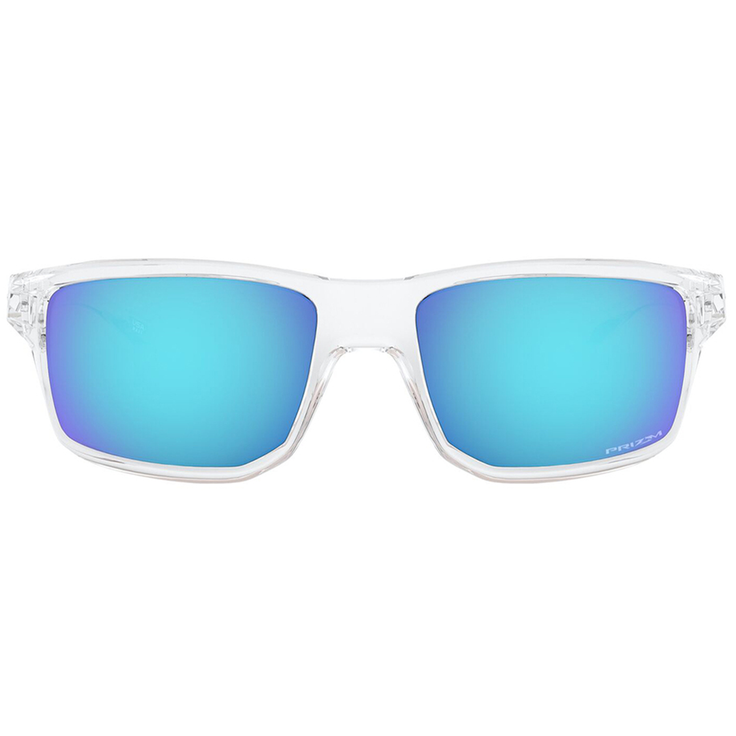 Oakley Gibston Sunglasses (Polished Clear) Prizm Sapphire Lens - Free Case