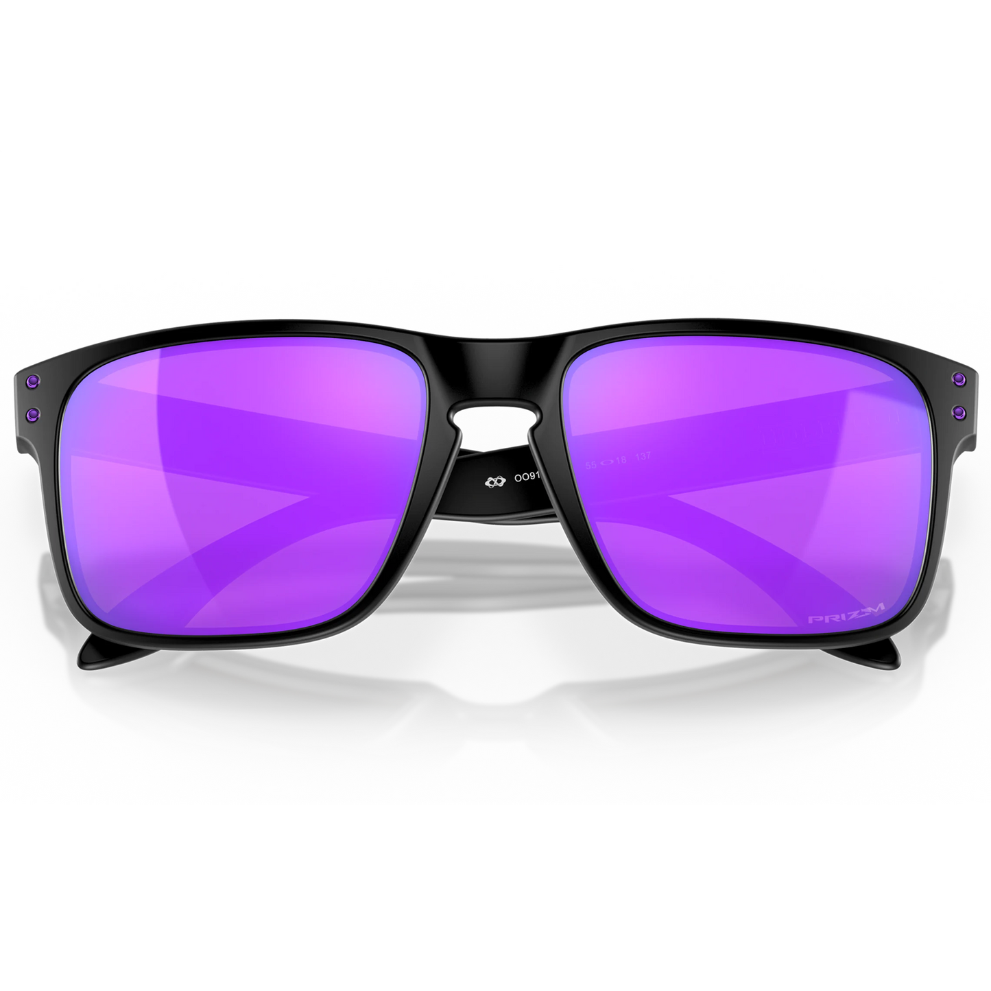 Oakley Holbrook Sunglasses (Matte Black) Prizm Violet Lens - Free Case