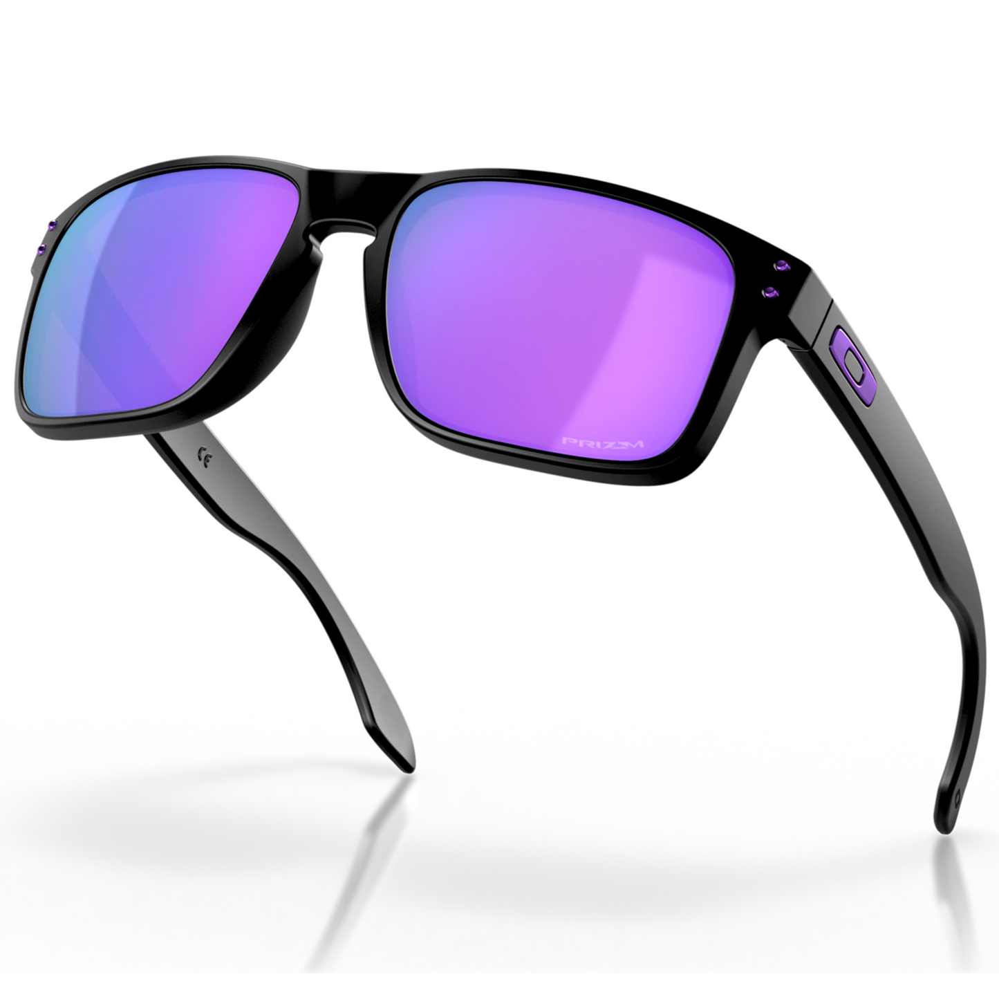 Oakley Holbrook Sunglasses (Matte Black) Prizm Violet Lens - Free Case