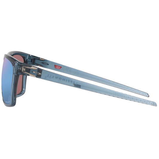 Oakley Leffingwell Sunglasses (Crystal Black) Prizm Deep Water Polarized Lens