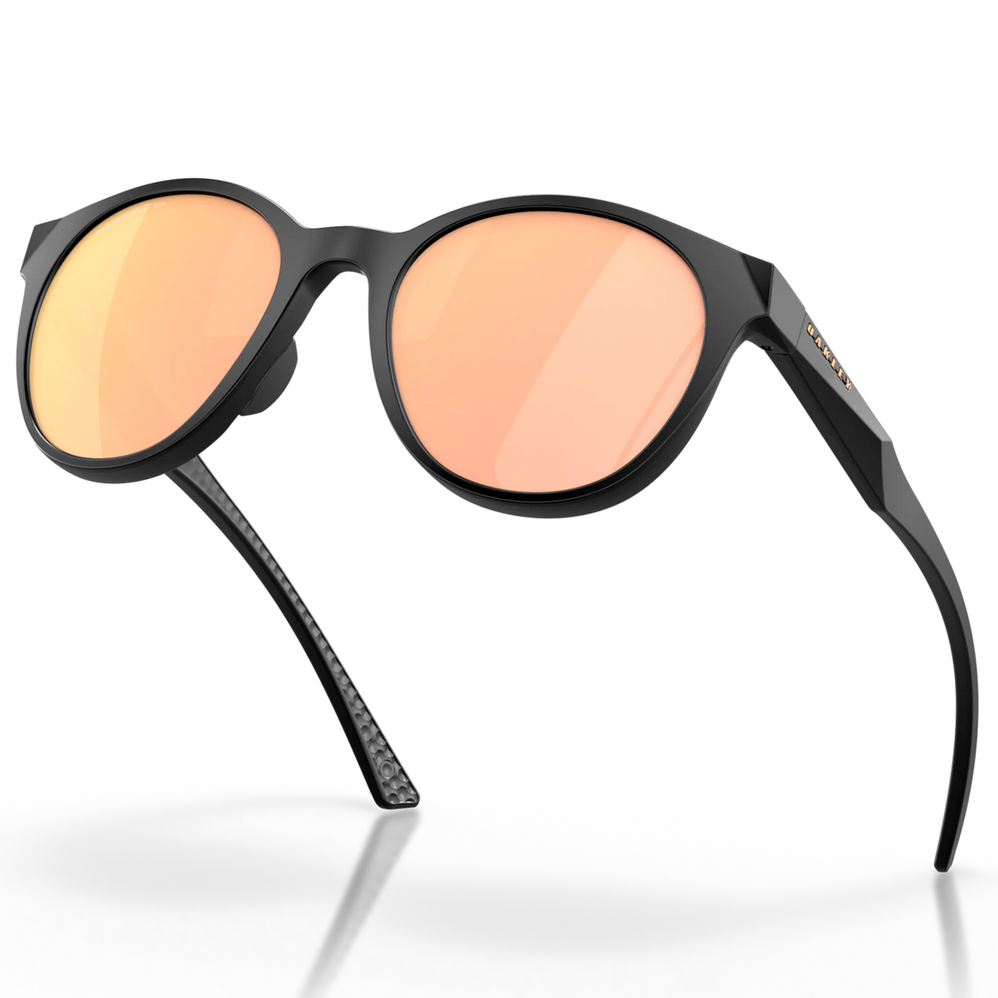 Oakley Spindrift Sunglasses (Matte Black) Prizm Rose Gold Polarized Lens - Free Case