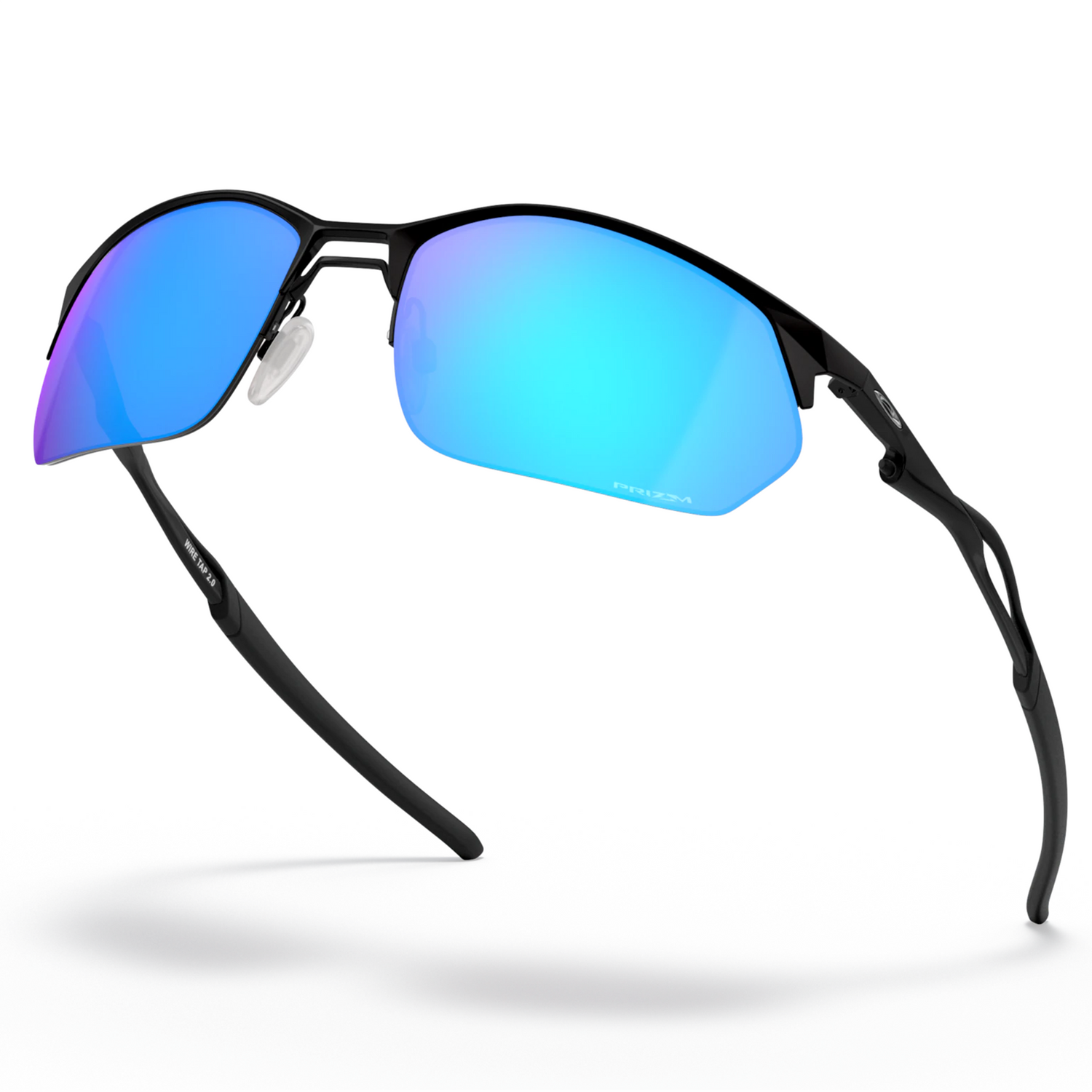 Oakley Wire Tap 2.0 Sunglasses (Satin Black) Prizm Sapphire Lens Oakley Wire Tap 2.0 Sunglasses (Satin Black) Prizm Sapphire Lens