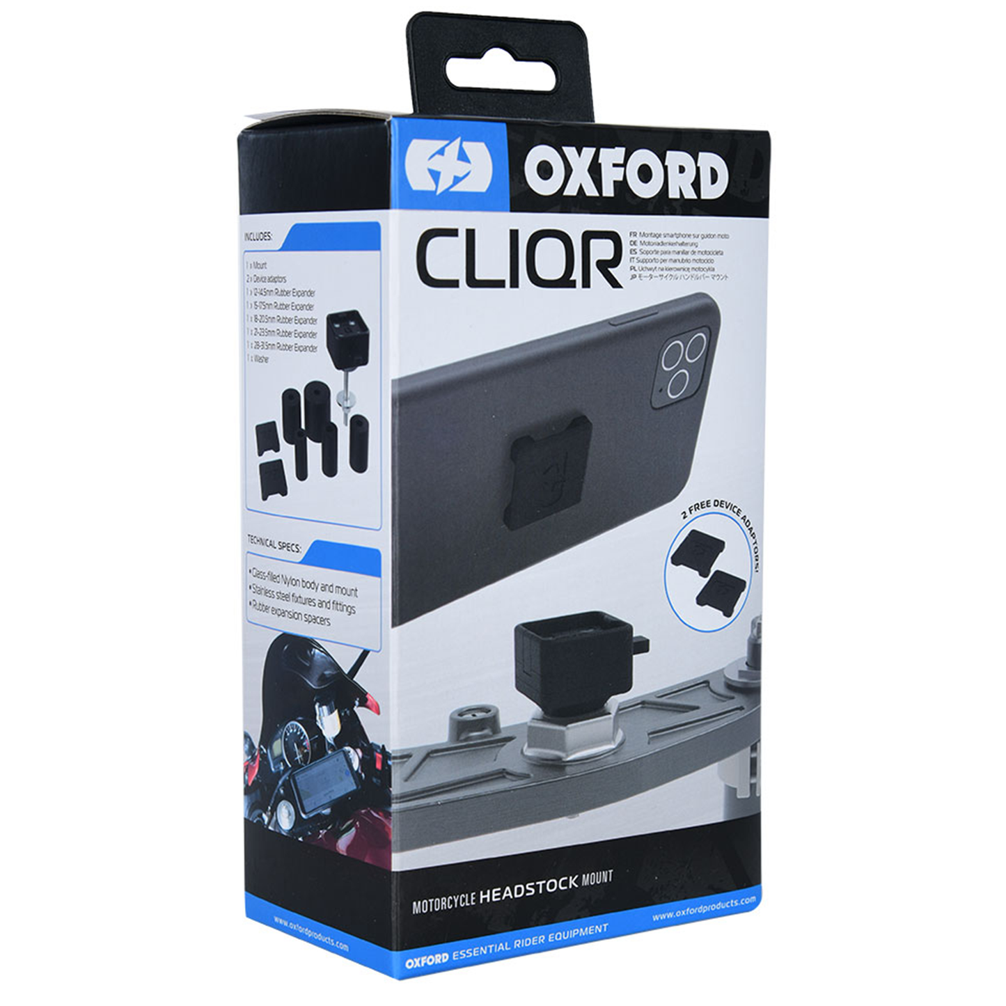 Oxford CLIQR Motorcycle Head Stock Mount