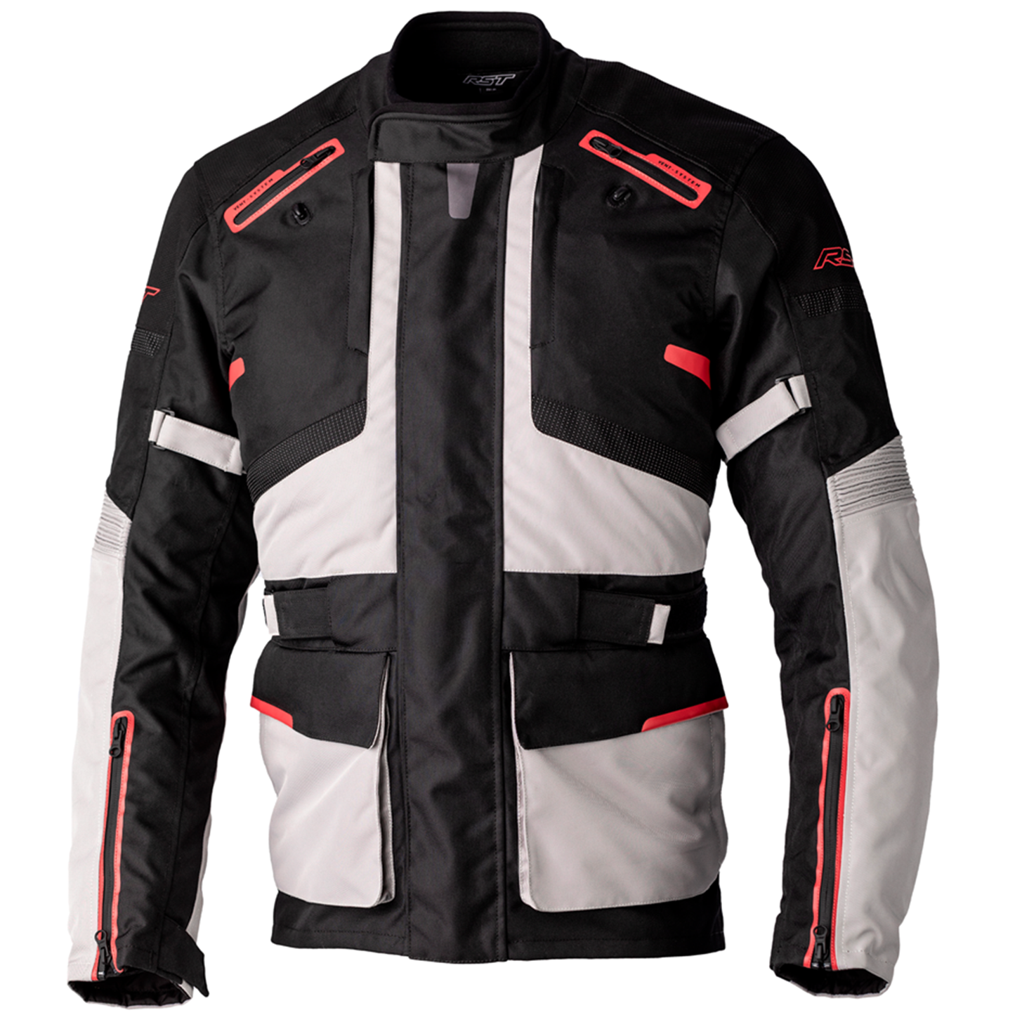 RST Endurance Men's Textile Jacket - Black/Silver/Red