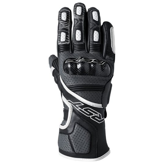 RST Fulcrum (CE) Leather Gloves - Grey/White/Black