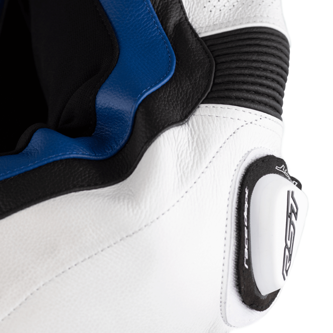 RST Pro Series Evo Airbag Men's Leather Suit - Black/White/Blue ...