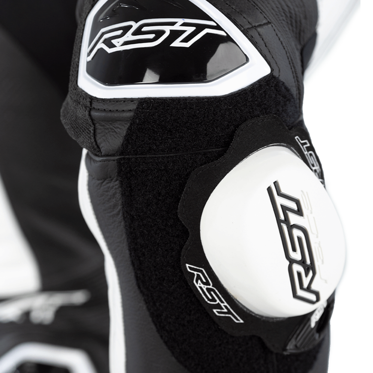 RST Pro Series Evo Airbag Men's Leather Suit - White/Black/White ...