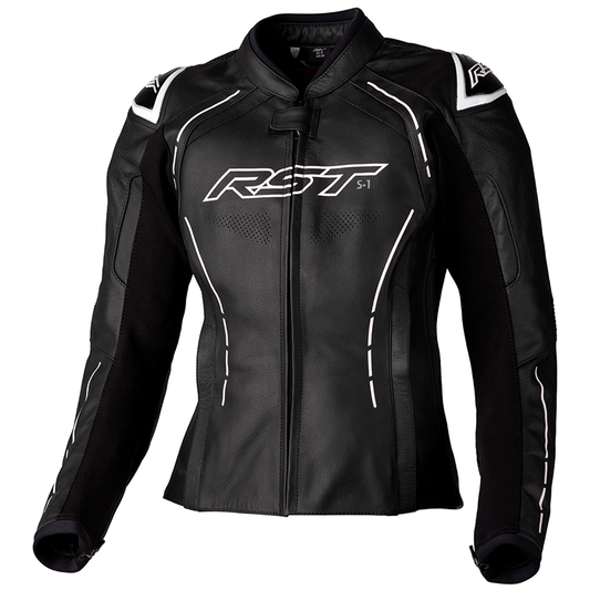 RST S1 Ladies Leather Jacket - Black/White