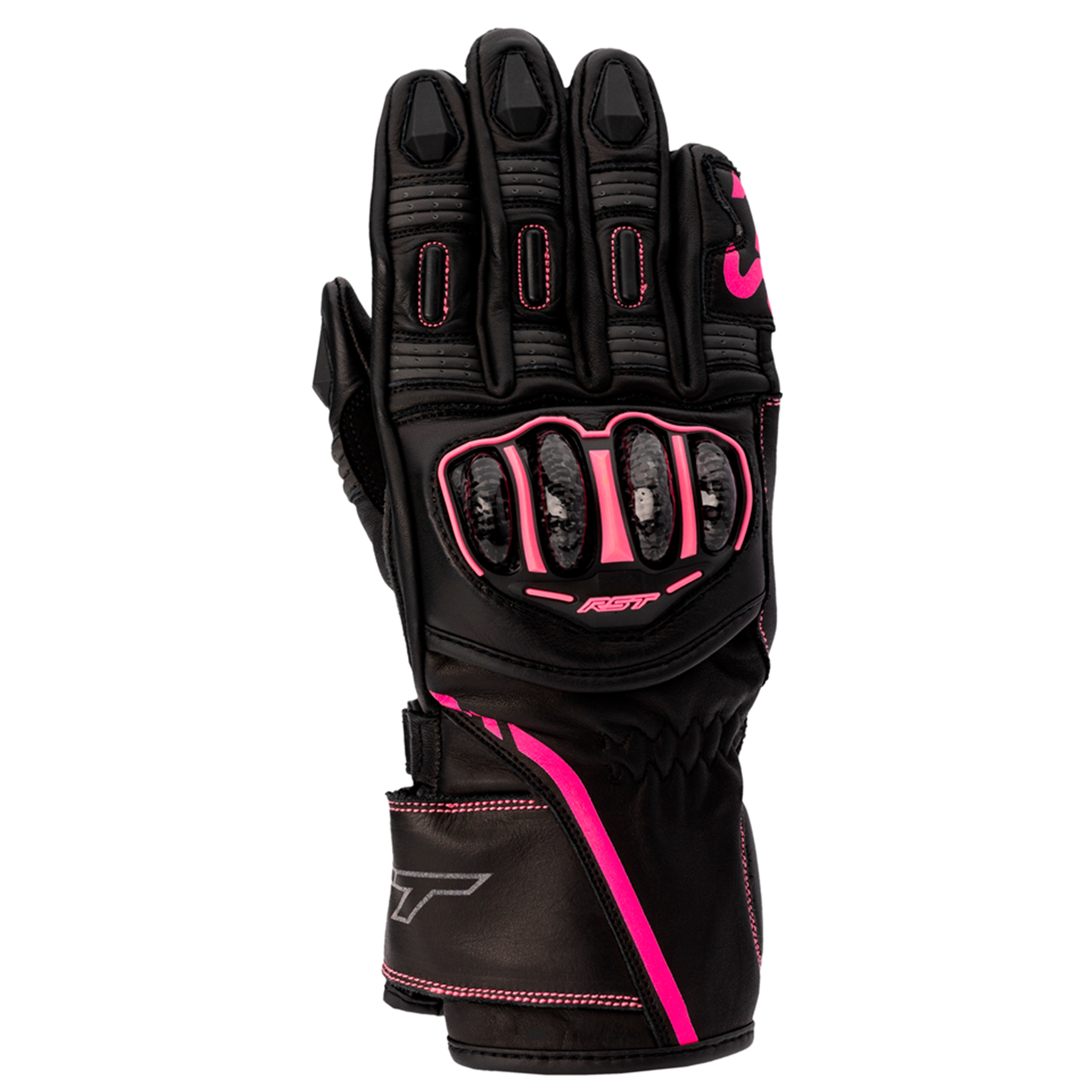 RST S1 CE Ladies Gloves - Black/Neon Pink (3060)