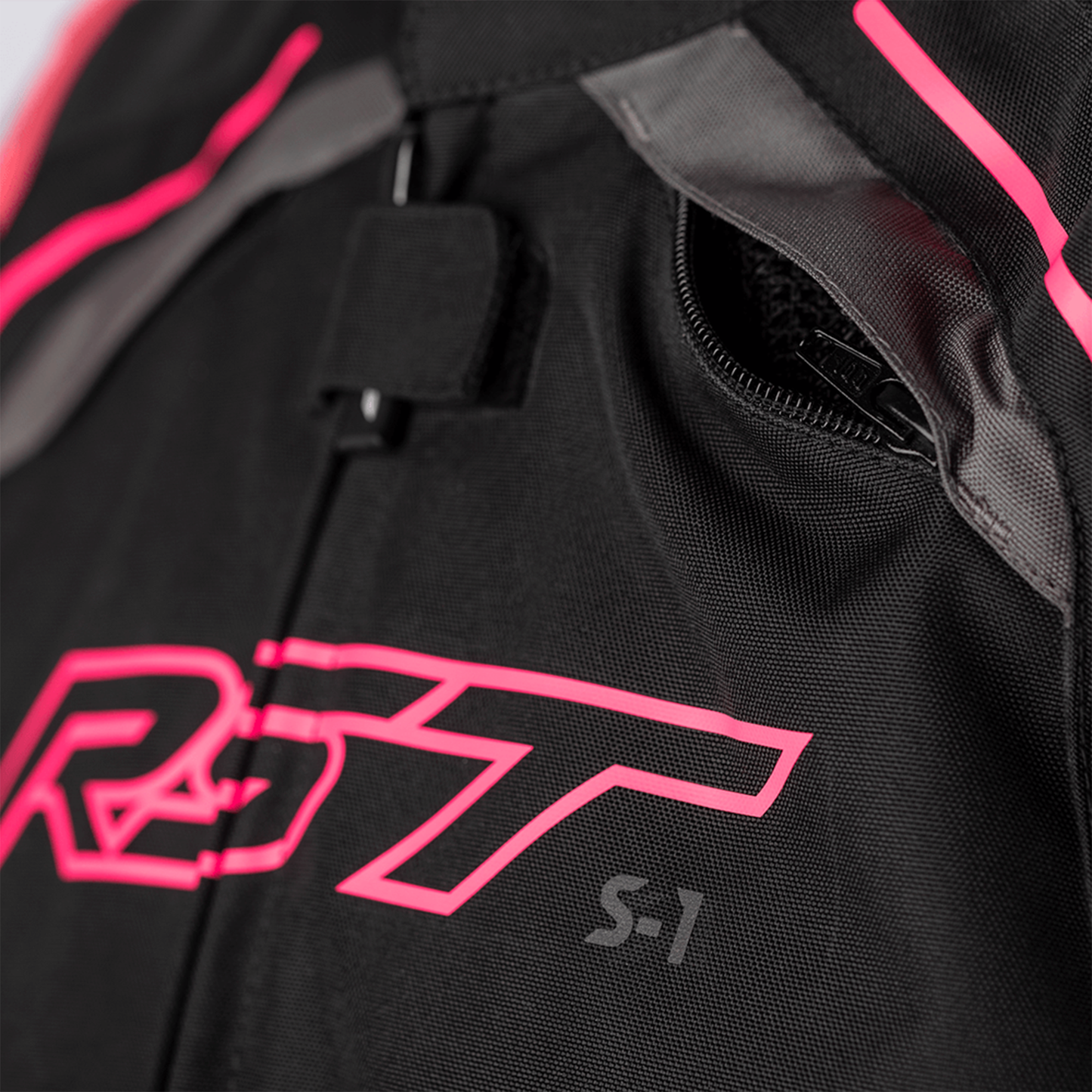 RST S1 Textile Ladies Jacket - Black/Neon Pink