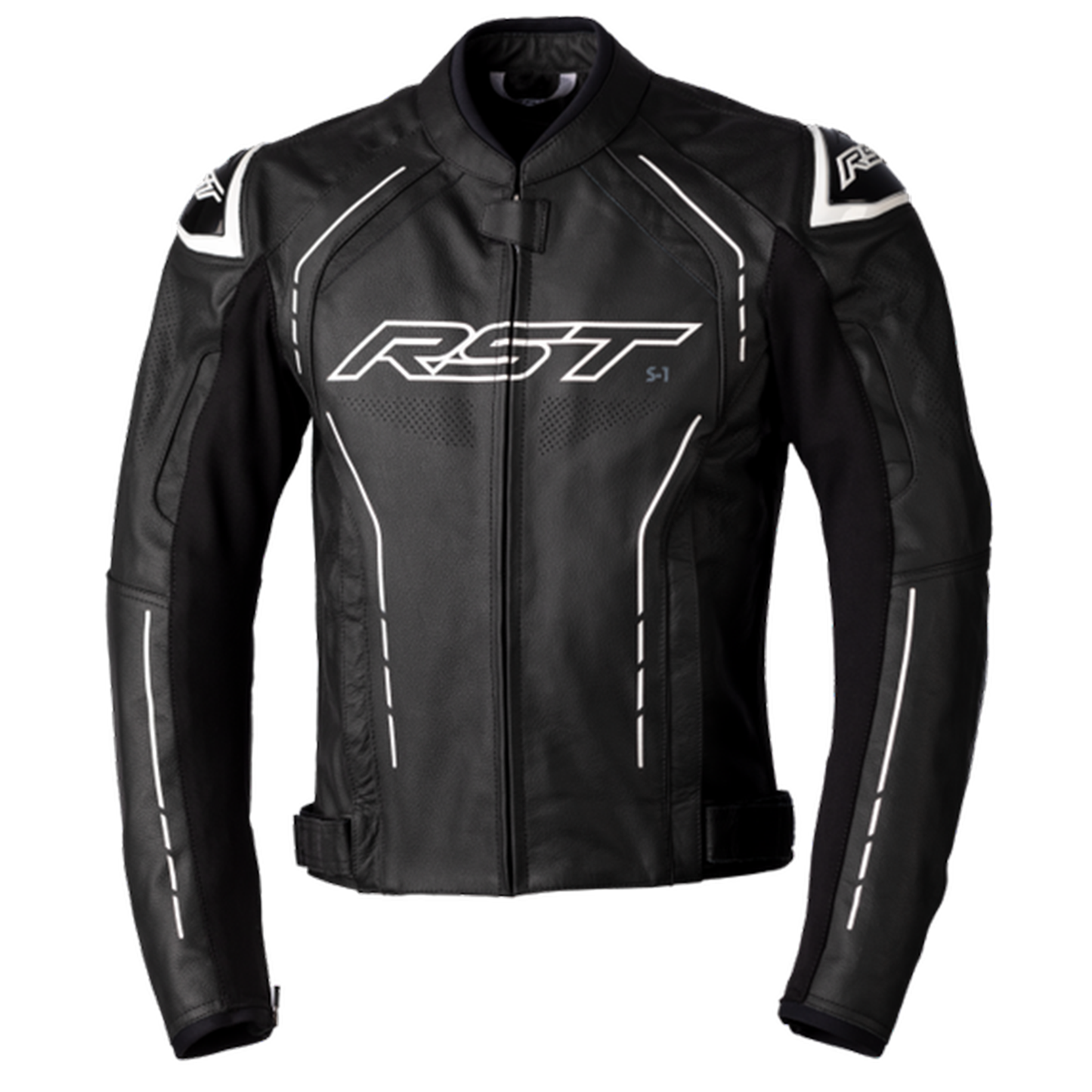 RST S1 (CE) Men's Leather Jacket - Black/White (2977)