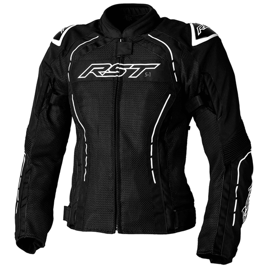 RST S1 Mesh Textile Ladies Jacket - Black/White