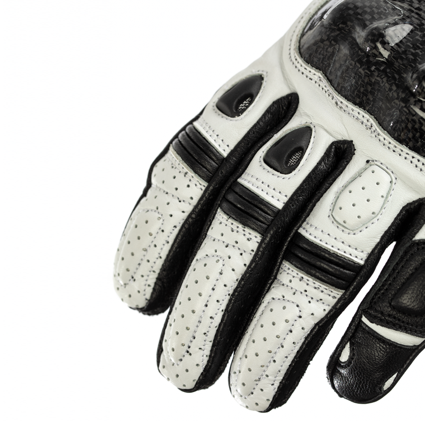 RST Stunt 3 III Ladies Leather Riding Gloves - CE Approved - White