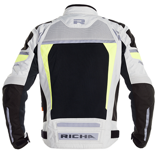 Richa Airstorm Waterproof Textile Jacket - Grey/Flo