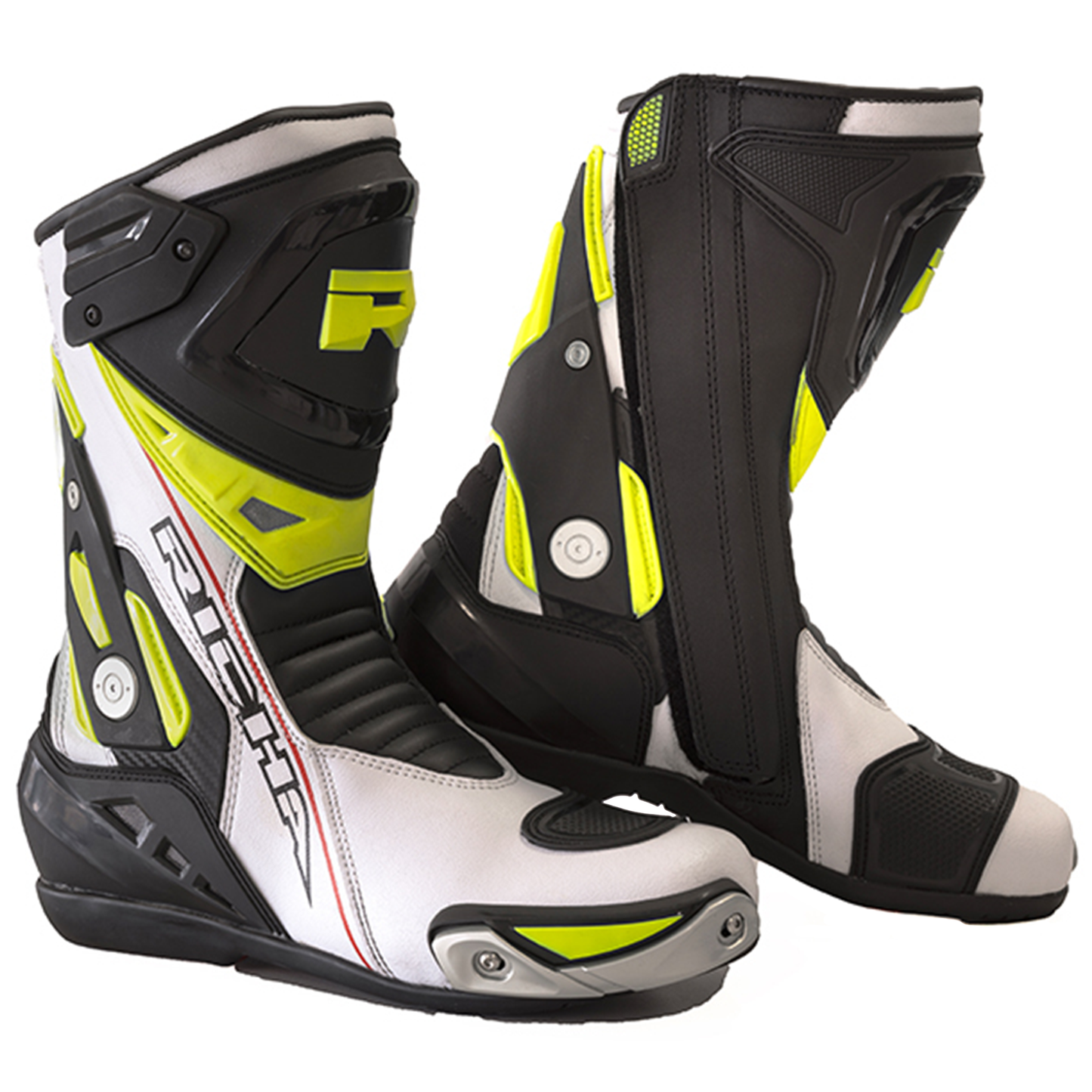 Richa Blade Waterproof Boots - White/Black/Flo Yellow