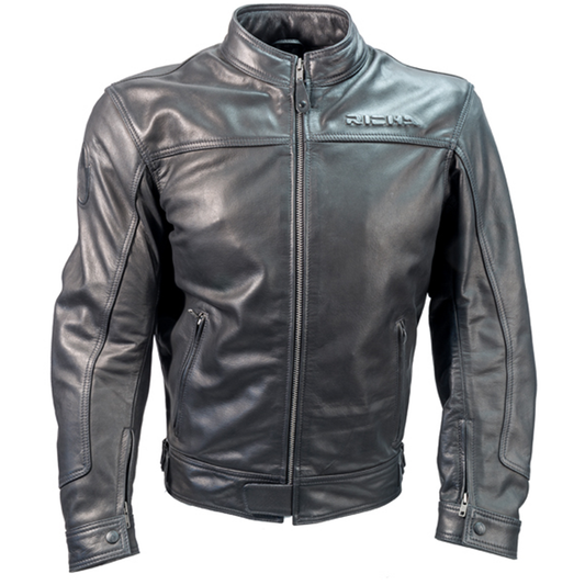 Richa Cafe Leather Jacket - Black
