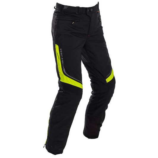 Richa Colorado Textile Regular Trousers - Black/Flo Yellow